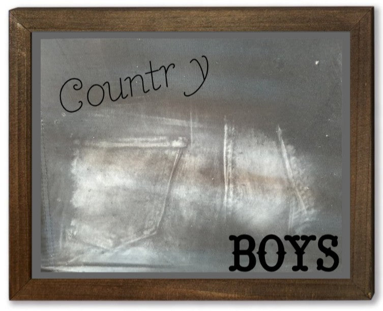 Country Boys Framed Picture