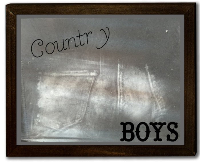 Country Boys Framed Picture